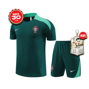 Conjunto Adulto Camiseta + Shorts Portugal Treinamento 2024/2025 - Eurocopa