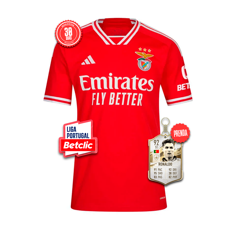 Camisola Benfica Home 2023/24 - Vermelha + 5 PRENDAS HOJE! 🎁