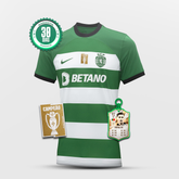 Camisola Sporting CP Home 2023/24 + Badge de Campeão Nacional 🏆