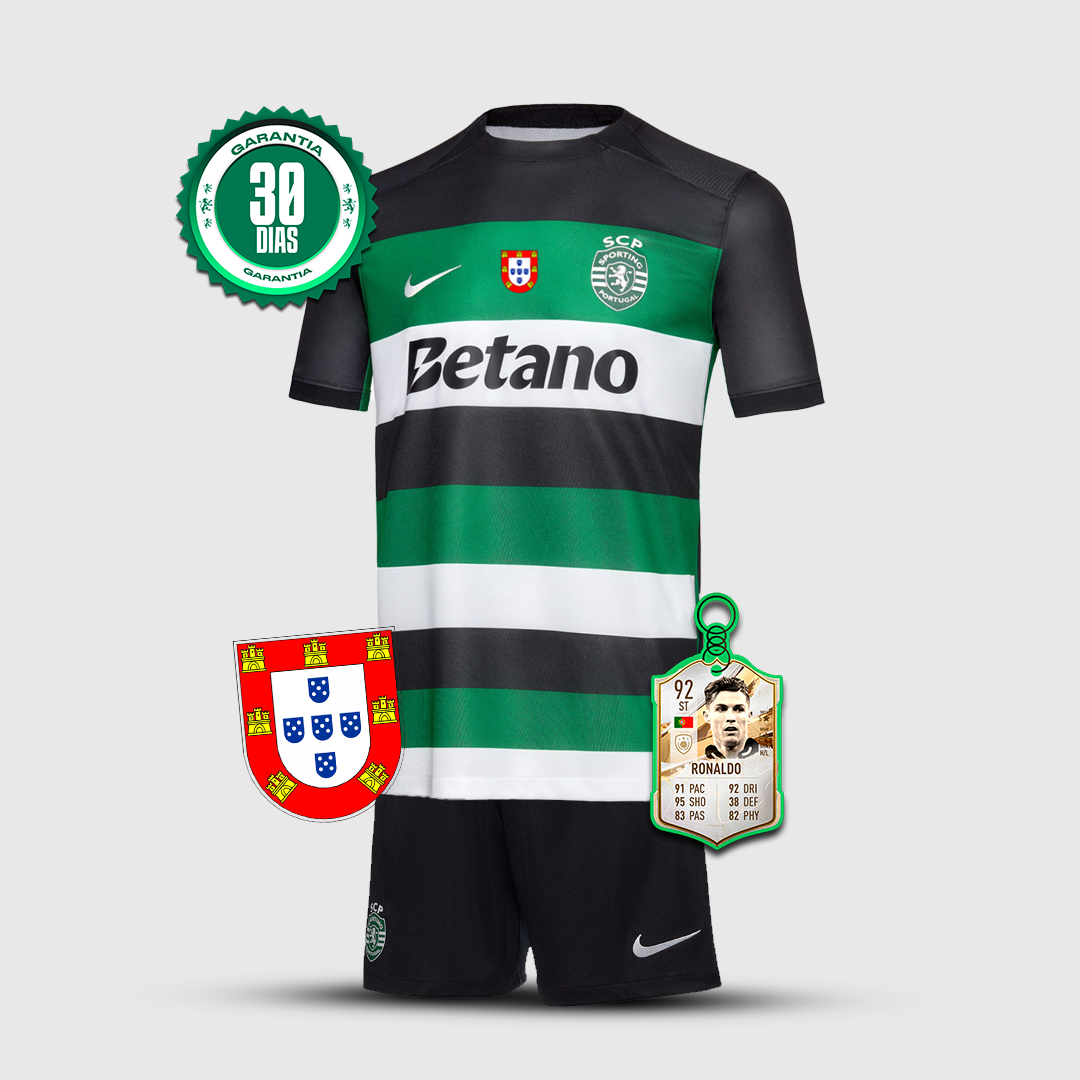 Conjunto infantil Sporting CP 24/25  + 5 PRENDAS!