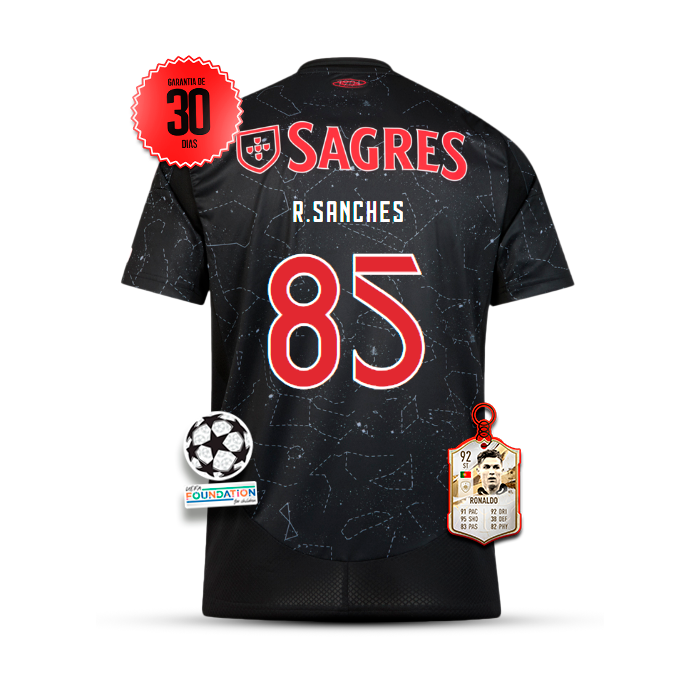 #85 R.SANCHES Camisola Benfica UCL Alternativa 2024/25 + 5 PRENDAS HOJE!🎁