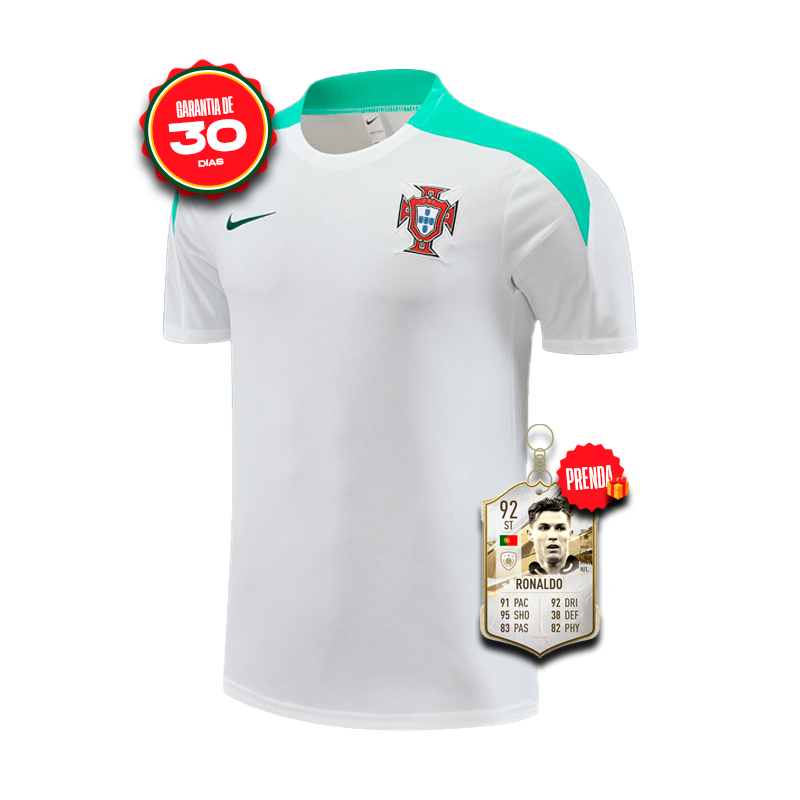 Camisola Seleção Portugal Treinamento Branca 2024/25 Home - Eurocopa