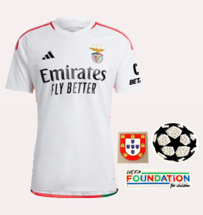 Camisola Benfica Away 2023/24 - Branca - Champions League