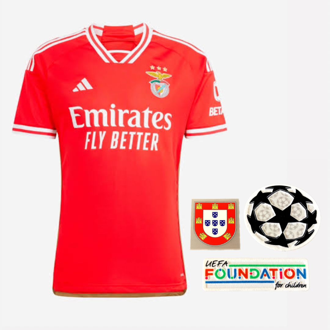 Camisola Benfica Home 2023/24 - Vermelha - Champions League