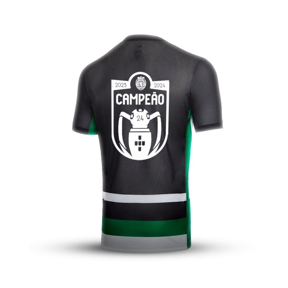 Camisola Sporting CP 2024/2025 Preta e Verde Campeão + 5 PRENDAS HOJE 🎁