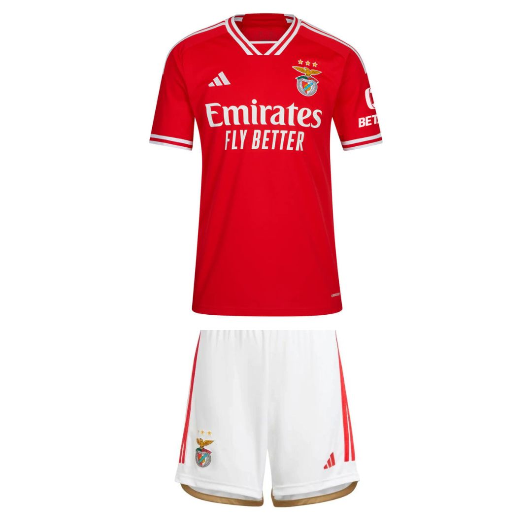 Camisola + Calção Adulto Benfica Home 2023/24 - Vermelha