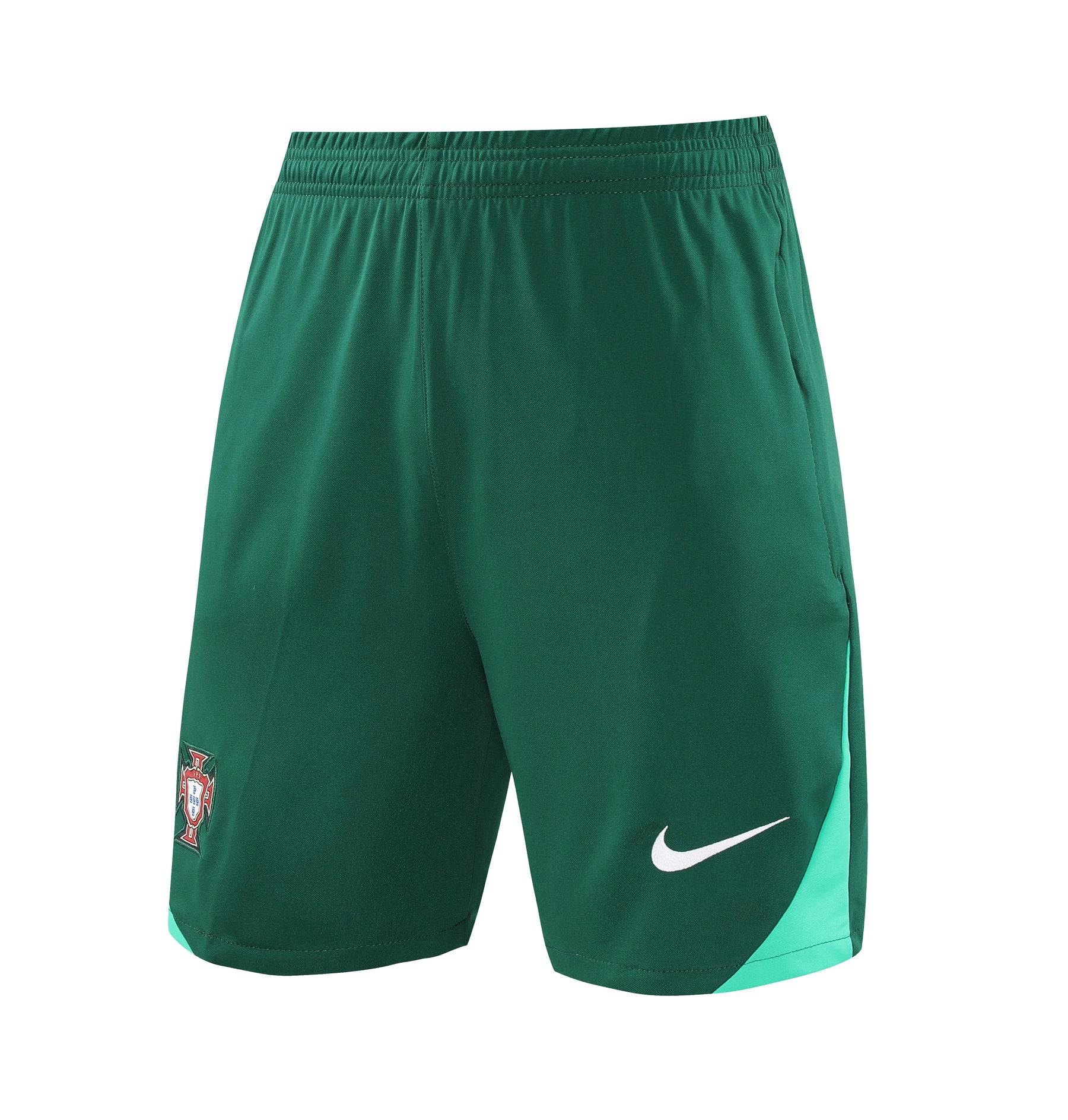 Conjunto Adulto Regata + Shorts Portugal Treinamento Verde 2024/2025 - Eurocopa