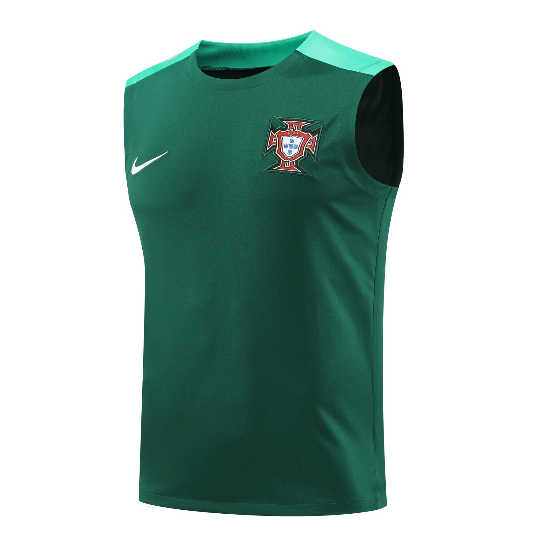 Conjunto Adulto Regata + Shorts Portugal Treinamento Verde 2024/2025 - Eurocopa