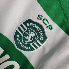 Conjunto Infantil Sporting CP Home 2023/2024 Verde e Branco