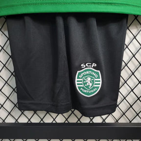 Conjunto Infantil Sporting CP Home 2023/2024 Verde e Branco