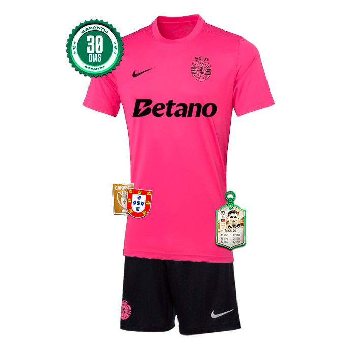 Conjunto infantil Sporting CP 24/25 OUTUBRO ROSA + 5 PRENDAS!